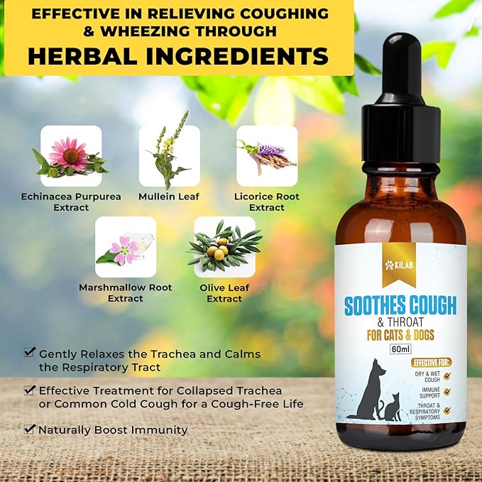 Respiratory Relief: Natural Cat and Dog Cough Medicine